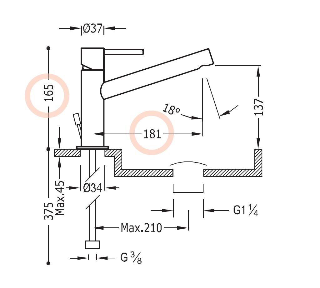 Змішувач для умивальника Hansgrohe Metris 06220301D