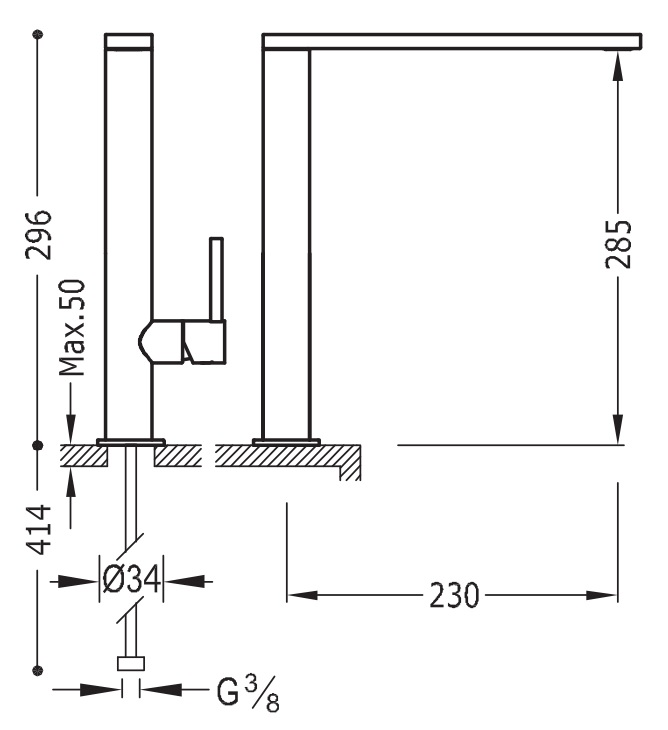 Змішувач для умивальника Hansgrohe Metris 06290501