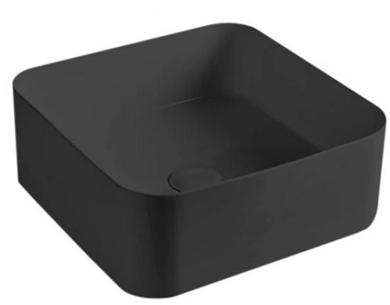 Mate Раковина квадратна на стільницю  40х40 см, чорний матовий 7810007