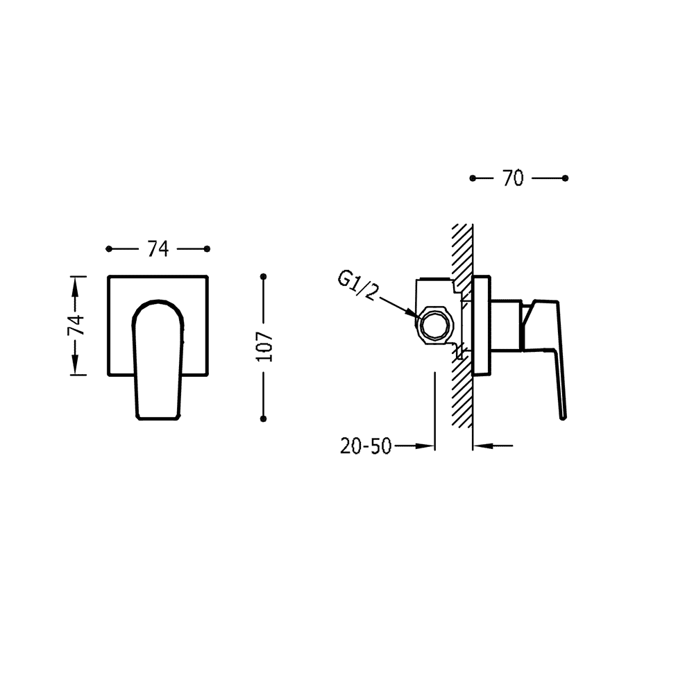 Смесители для ванны / душа Tres Project 21117701OR