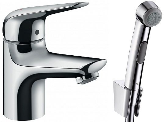 Смеситель для умывальника с гигиеническим душем Hansgrohe Novus