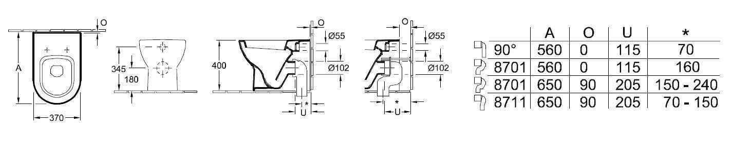 Унітаз підлоговий Villeroy and Boch Subway 660710R2