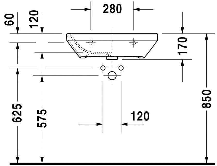 Умивальник Duravit DuraStyle 2324600070