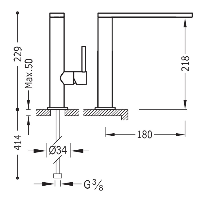Змішувач для умивальника Hansgrohe Metris 06290502