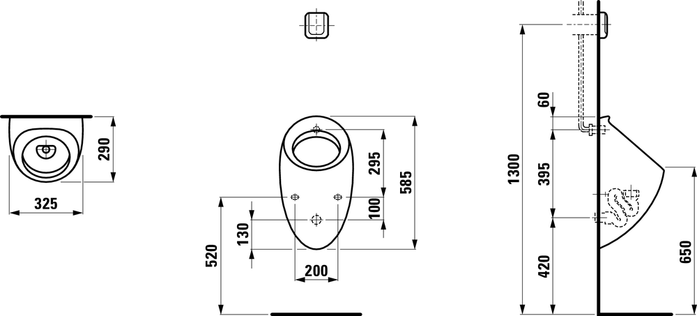 Пісуар Laufen ILBAGNOALESSI One H8409754000001