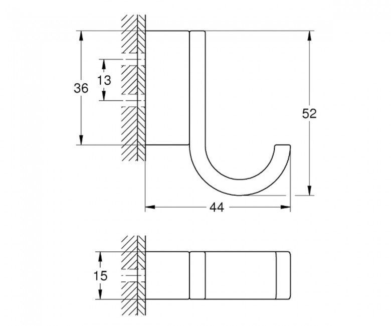 Крючок Grohe Essentials Selection 41039AL0