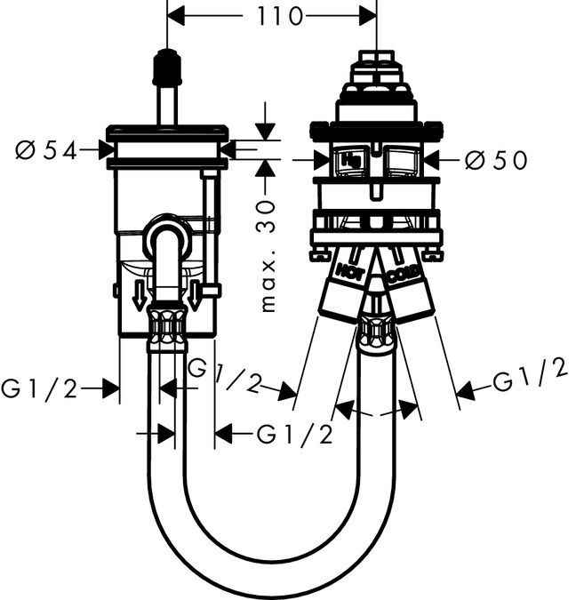 Прихована частина змішувача Hansgrohe 13159180