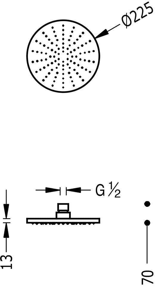 Верхній душ Tres 225 29963201