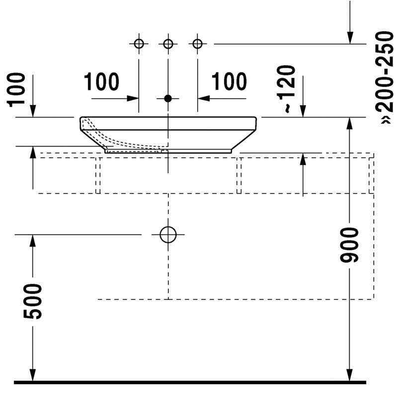 Умивальник на стільницю Duravit DuraStyle 0349600000