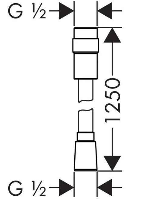 Isiflex Шланг для душу з регулюванням напору 1250 мм, хром