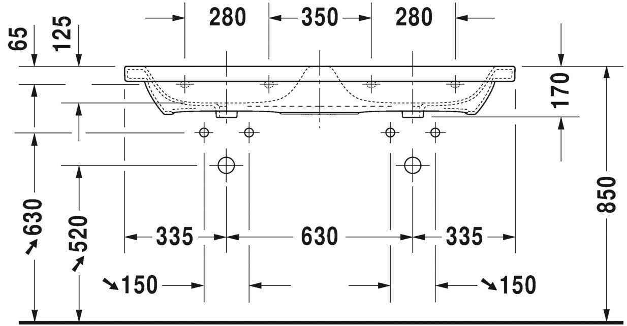 Умивальник Duravit DuraStyle 2338130030