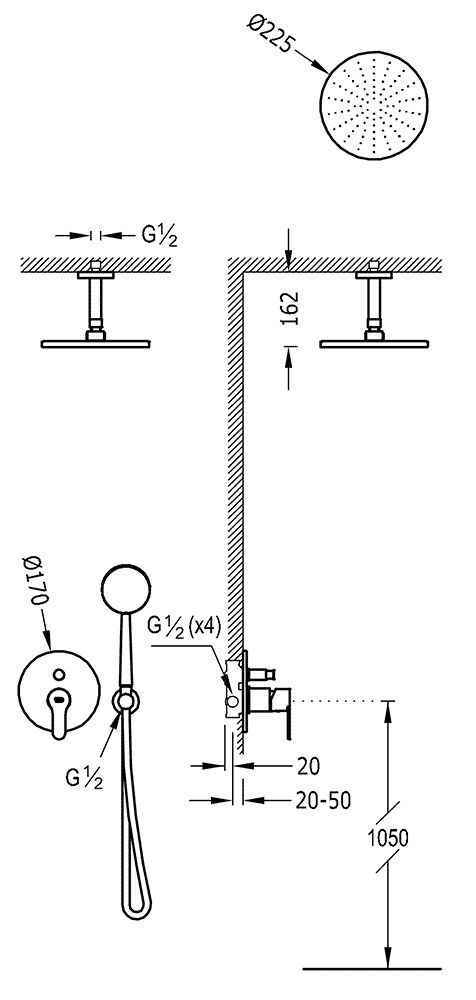 Душова система BM - Tres 01718080