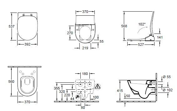 Унитаз с биде Villeroy and Boch Subway 2.0