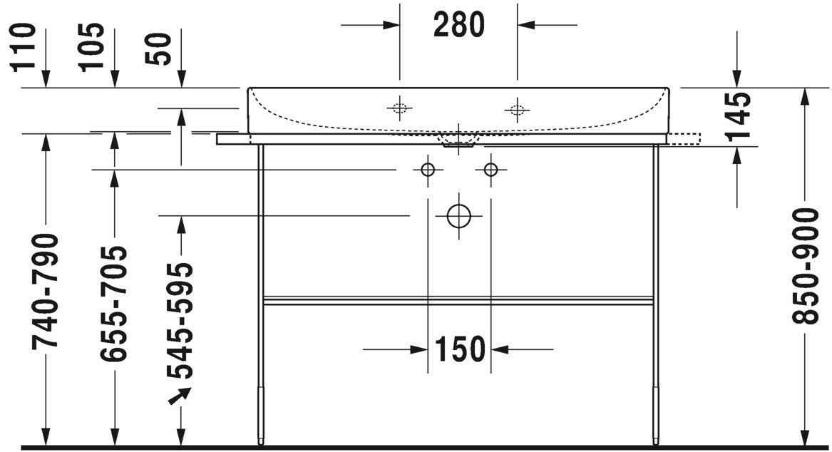Умивальник Duravit DuraSquare 2353100044