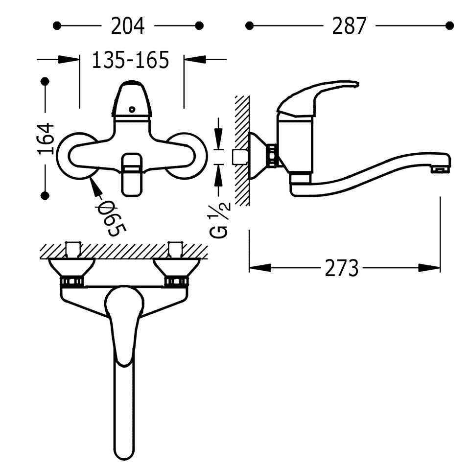 Змішувач на кухню Mono - Tres 172318