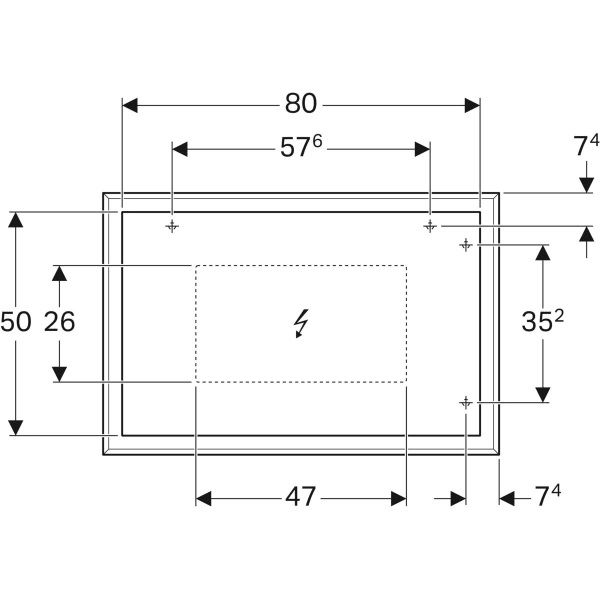Зеркало Geberit CITTERIO 500.572.JI.1