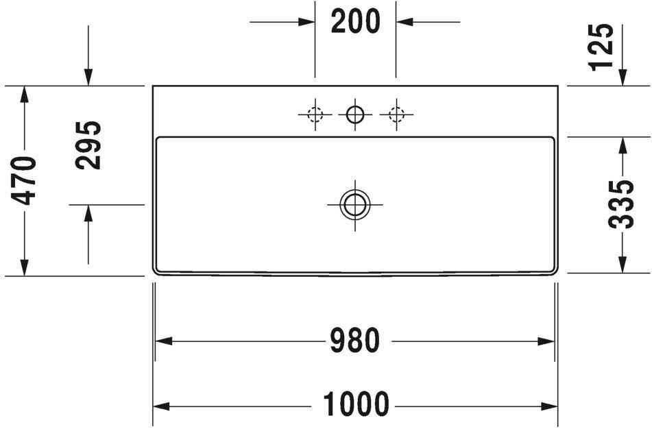 Умивальник Duravit DuraSquare 2353100044