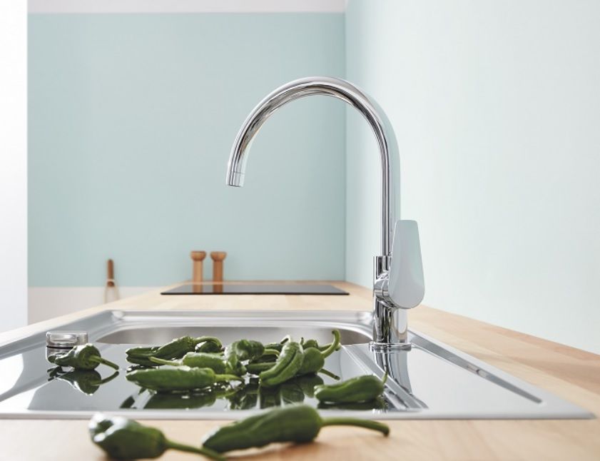 BauEdge New Смеситель кухонный однорычажный, хром 31233001