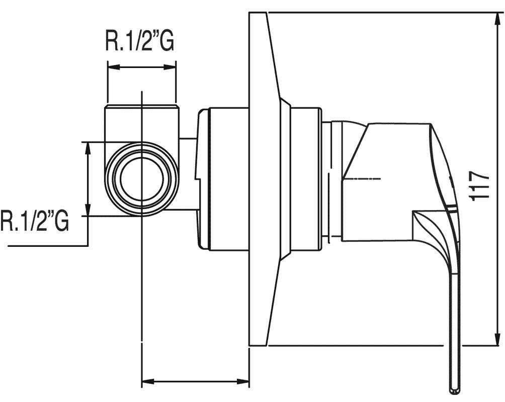 Змішувач для душа K - Tres 06917712