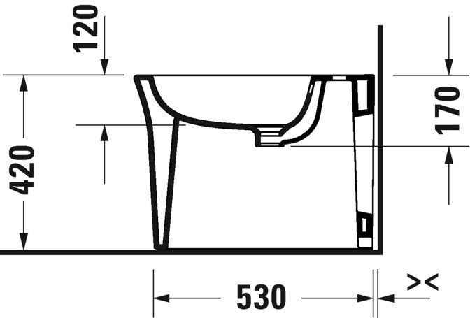 Біде підлогове Duravit White Tulip 2293100000