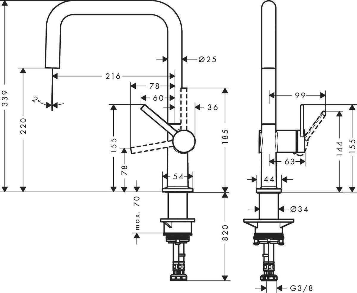 Змішувачі для кухні Talis M54 Hansgrohe 72806800