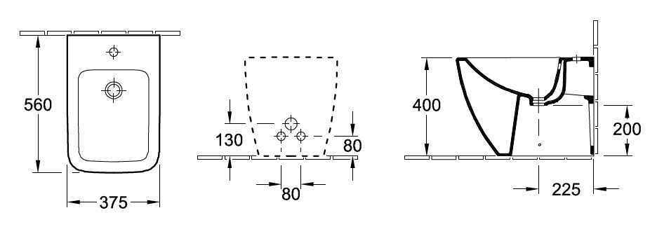 Біде підлогове Villeroy and Boch Venticello 44120001