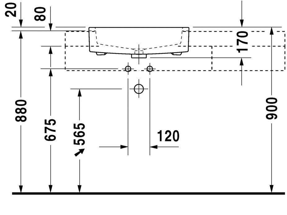 Раковина Duravit Vero 0314550000