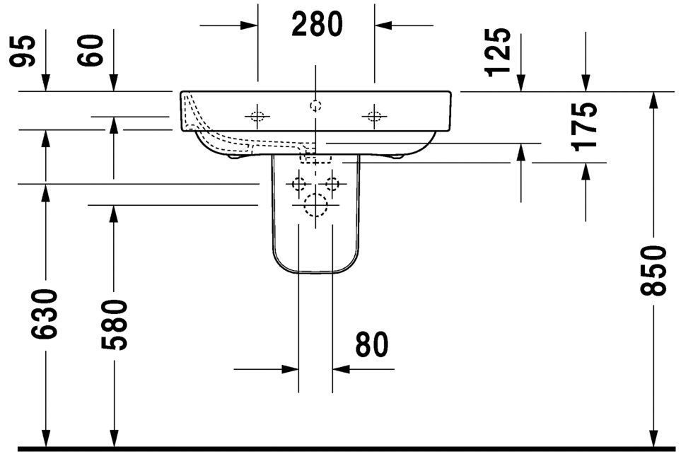 Умывальник Duravit Happy D.2 2316650030