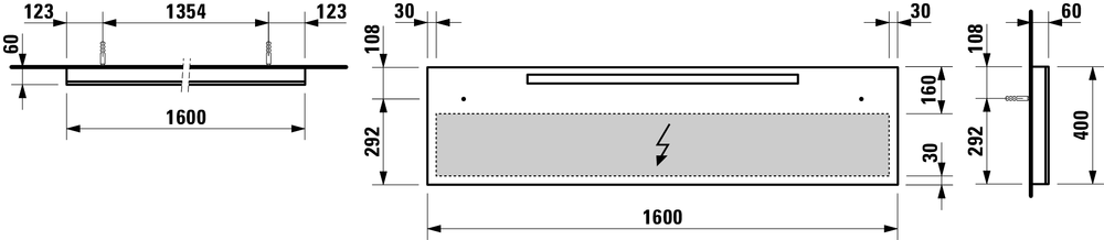 Дзеркало з підсвічуванням Laufen ILBAGNOALESSI One H4484410972001