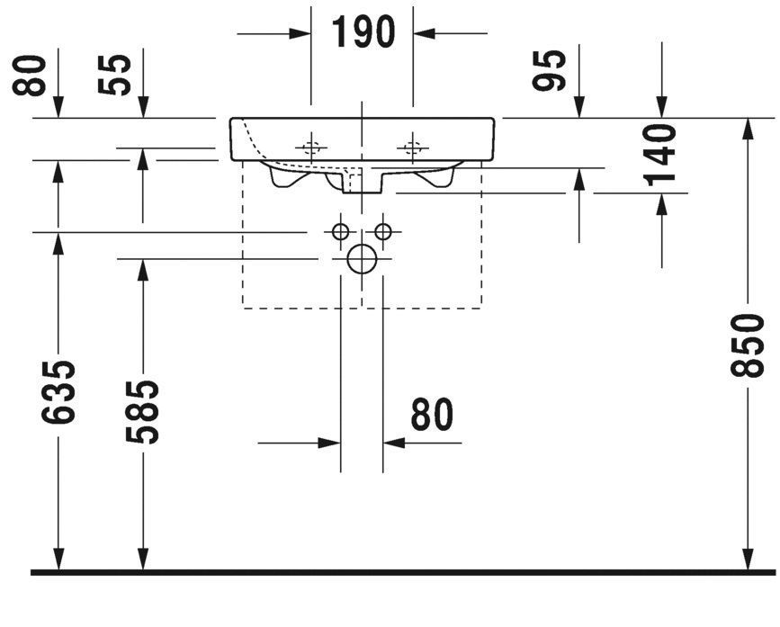 Умывальник Duravit Happy D.2 0710500000