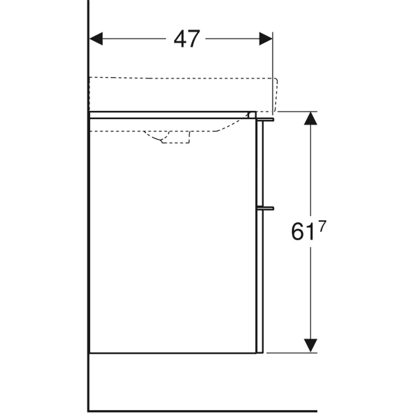 Шкафчик под умывальник Geberit Smyle Square 500.354.JK.1
