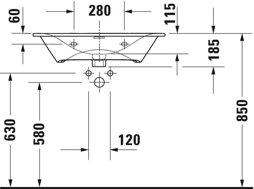 Умивальник Duravit Viu 2344730058