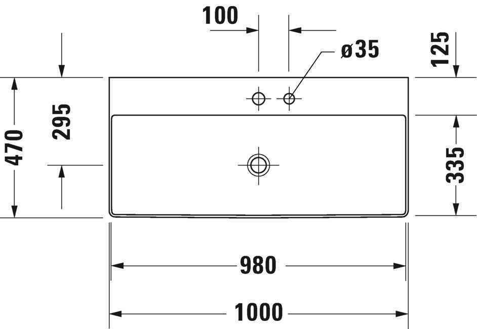 Умивальник Duravit DuraSquare 2353100044