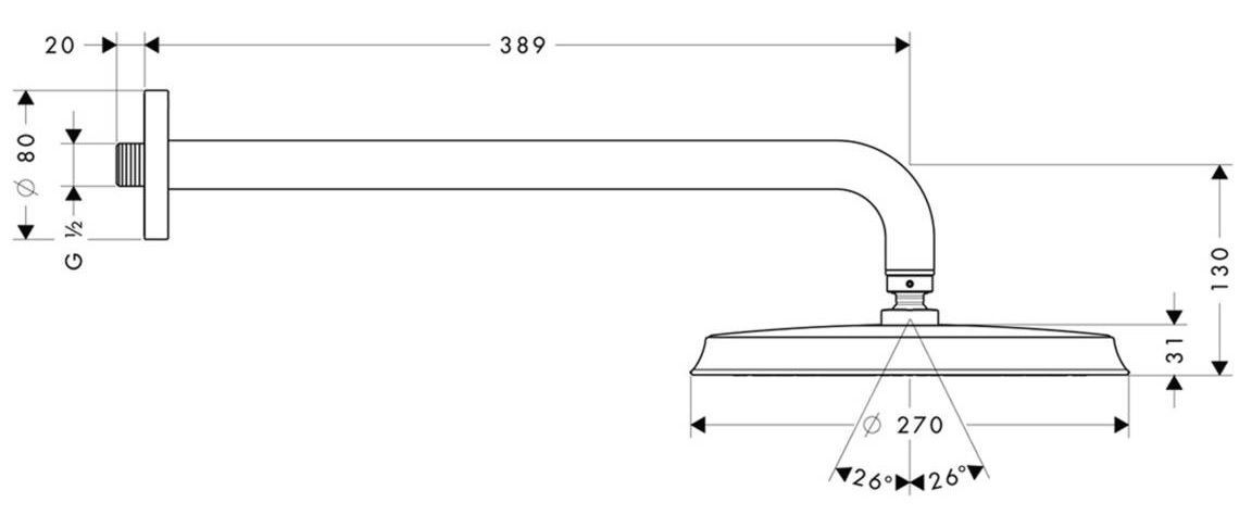 Ручной душ Hansgrohe Metropol 27424090