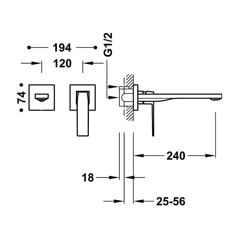 Смесители для раковины Tres Slim 20230002