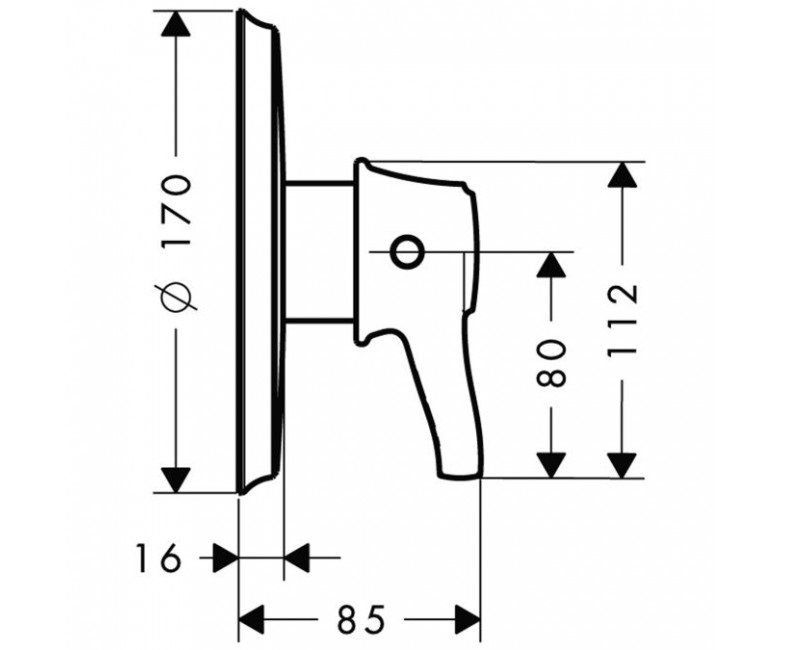Термостат Ecostat Hansgrohe (центральный) 15754000