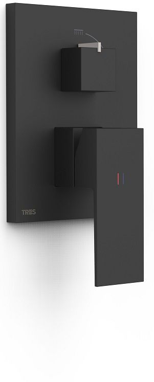 Змішувач для душа та ванни Tres Cuadro 10628001NM