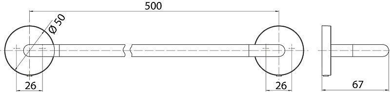 Полотенцедержатель Emco Round 4360 133 50