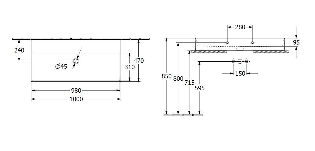 Раковина на столешницу Villeroy and Boch Memento 2.0 4A221FS5