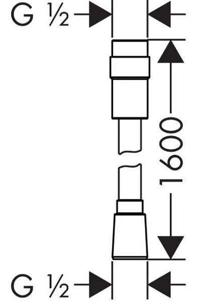 Isiflex Шланг для душу з регулюванням напору 1600 мм, хром