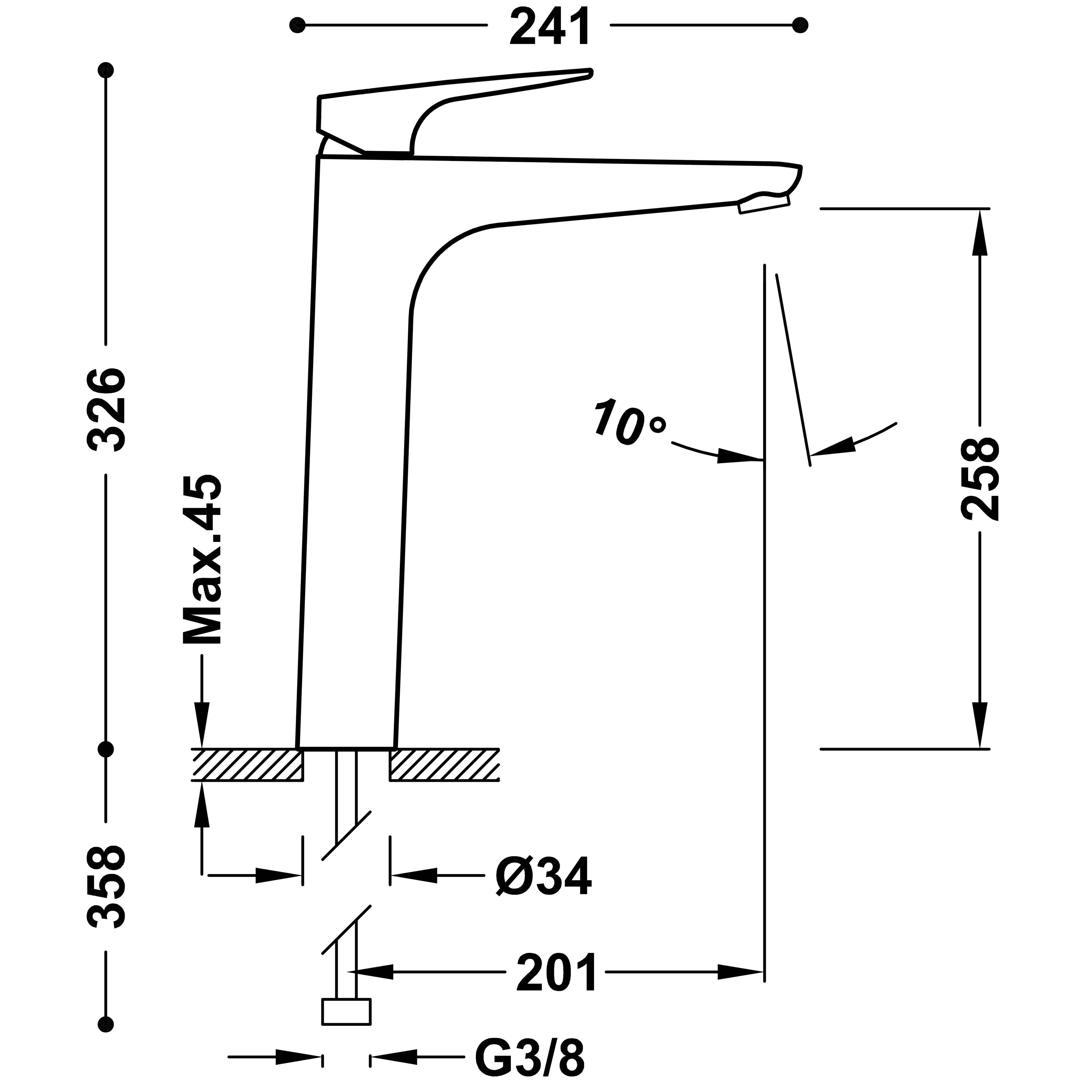 Змішувач для раковини Tres Canigo  21880301