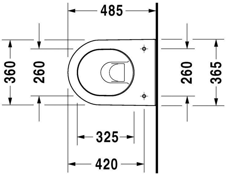 Унитаз подвесной Duravit Darling New (компактный) 2549090000