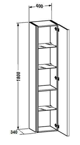 Пенал Duravit Darling New DN1274R1518 (выставка)
