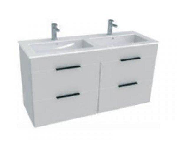 Умывальник двойной с тумбой Jika Cube H4536621763001