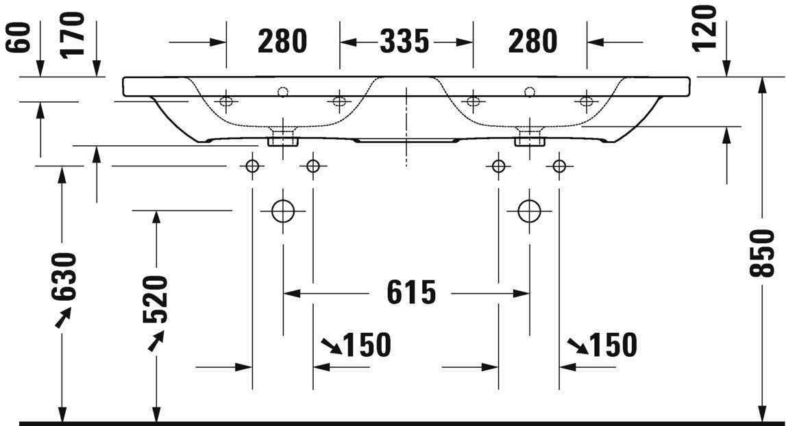 Умивальник Duravit DuraStyle 2357140030