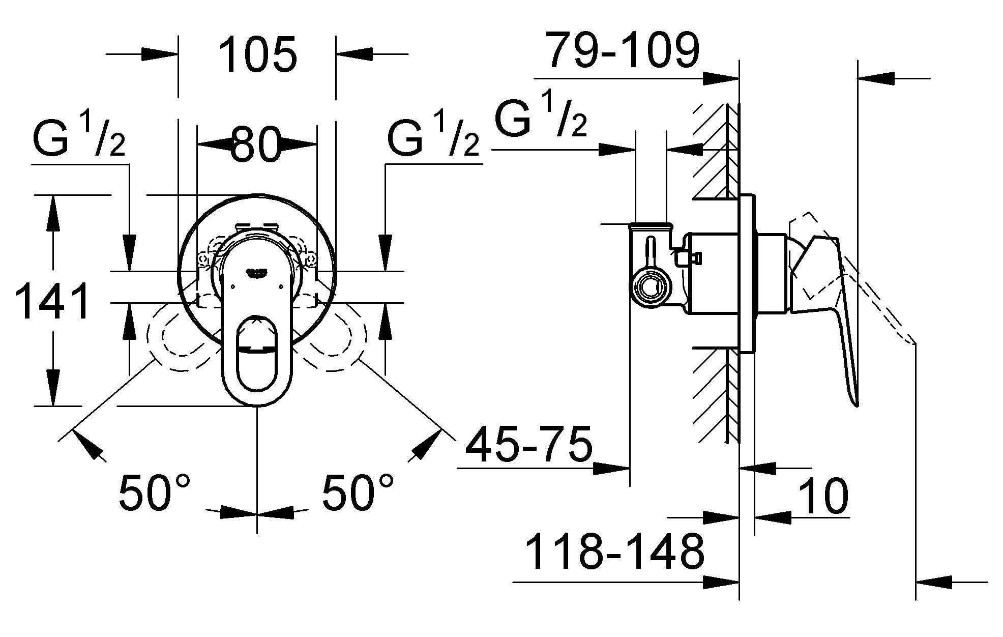 Смеситель для душа/ванны Grohe BauLoop
