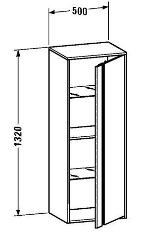 Пенал Duravit Ketho KT1267R1818