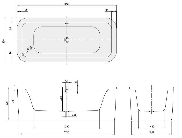 Ванна Villeroy and Boch Loop&Friends UBA180LFS7PDV-96