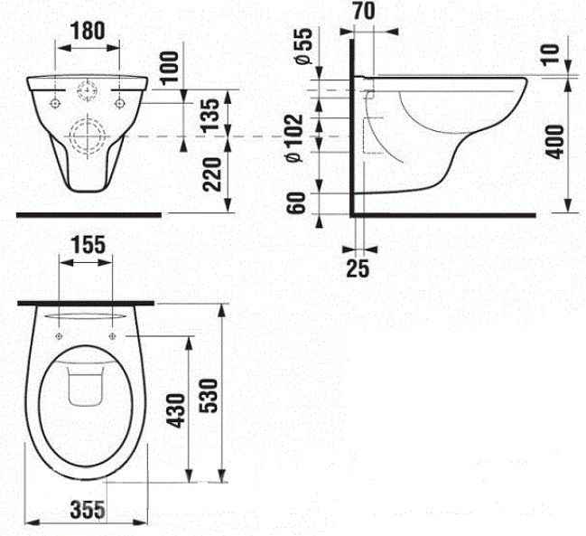 Унітаз підвісний Jika Dino A346672000