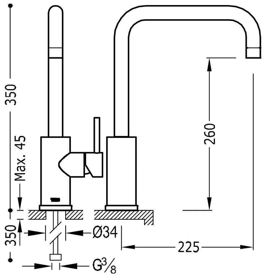 Змішувач на кухню Tres 162541